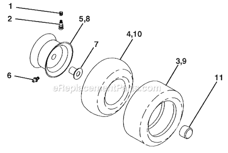 Page H Diagram and Parts List for WE1538B  Weed Eater Lawn Tractor